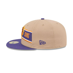 New Era Phoenix Suns '24 Draft Beige Purple Gray 59Fifty 5950 Patch Fitted Hat