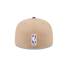 New Era Phoenix Suns '24 Draft Beige Purple Gray 59Fifty 5950 Patch Fitted Hat