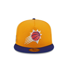 New Era Phoenix Suns Gold Blue Gray 59Fifty 5950 Patch Fitted Cap Hat