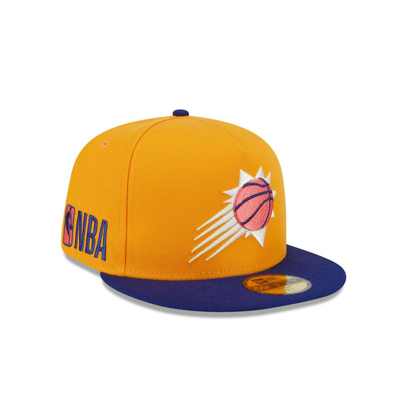 New Era Phoenix Suns Gold Blue Gray 59Fifty 5950 Patch Fitted Cap Hat