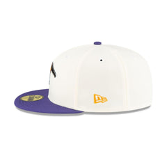 New Era Phoenix Suns Mascot White Purple Gray 59Fifty 5950 Patch Fitted Cap Hat