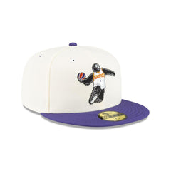 New Era Phoenix Suns Mascot White Purple Gray 59Fifty 5950 Patch Fitted Cap Hat
