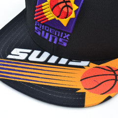 Mitchell And Ness Phoenix Suns SWINGMAN POP Black Yellow Purple Patch Snapback