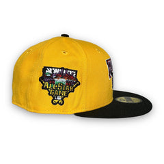New Era Pirates Yellow Black Red Grey Bottom 59Fifty 5950 Patch Fitted Cap Hat