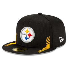 New Era Pittsburgh Steelers '21 Black Yellow White 59Fifty 5950 Fitted Hat Cap