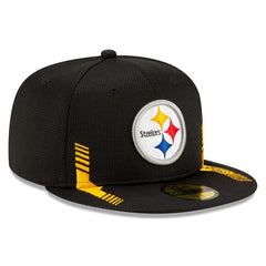 New Era Pittsburgh Steelers '21 Black Yellow White 59Fifty 5950 Fitted Hat Cap