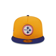 New Era Pittsburgh Steelers Gold White Blue Ink 59Fifty 5950 Patch Fitted Hat
