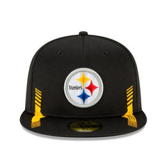 New Era Pittsburgh Steelers '21 Black Yellow White 59Fifty 5950 Fitted Hat Cap