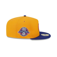 New Era Pittsburgh Steelers Gold White Blue Ink 59Fifty 5950 Patch Fitted Hat