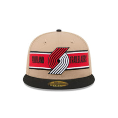 New Era Portland Trail Blazers '24 Red White Beige Brown 59Fifty 5950 Patch
