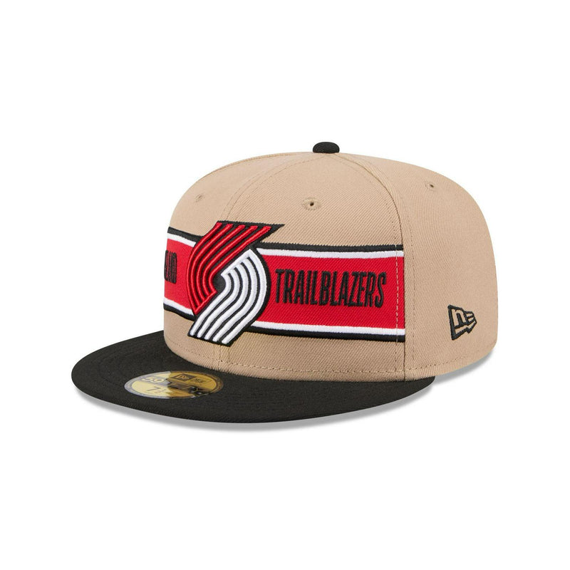 New Era Portland Trail Blazers '24 Red White Beige Brown 59Fifty 5950 Patch
