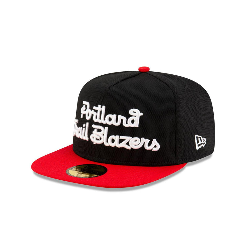 New Era Portland Trail Blazers Dashmark Mesh Black Red Gray 59Fifty 5950 Fitted