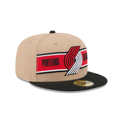 New Era Portland Trail Blazers '24 Red White Beige Brown 59Fifty 5950 Patch