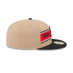 New Era Portland Trail Blazers '24 Red White Beige Brown 59Fifty 5950 Patch