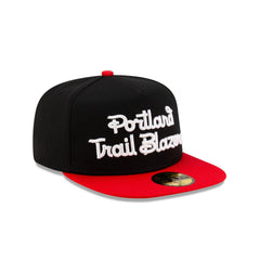 New Era Portland Trail Blazers Dashmark Mesh Black Red Gray 59Fifty 5950 Fitted