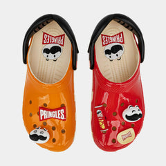 Crocs Pringles Classic Clog Red Orange Black Beige White 209642-6AD Slide Sandal