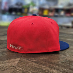 New Era Bone P PK Fire Glow in the Dark Red White Blue 59Fifty 5950 Patch Fitted