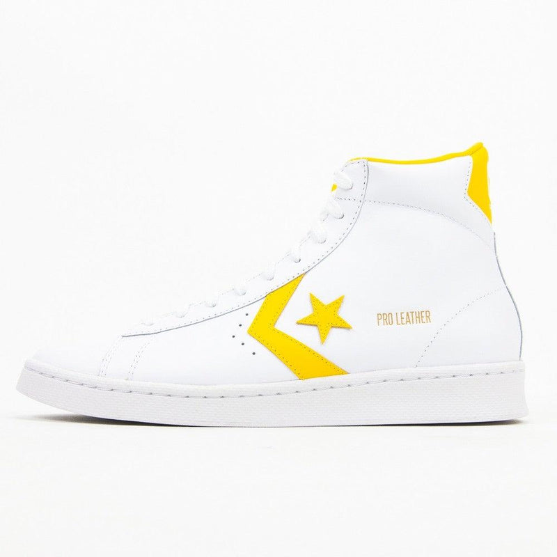 Converse Pro Leather Mid White Amarillo Yellow Sneaker Shoe Trainer