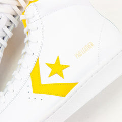Converse Pro Leather Mid White Amarillo Yellow Sneaker Shoe Trainer