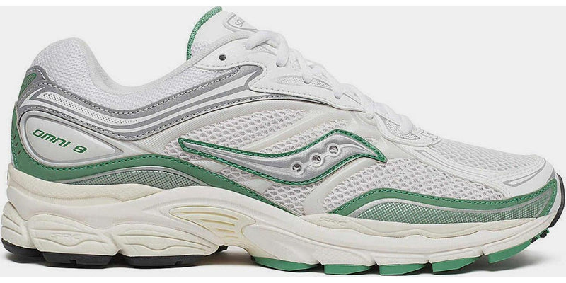 Saucony Progrid Omni 9 Cloud Ivory White Green Silver Grey S70832-1 Sneaker Shoe