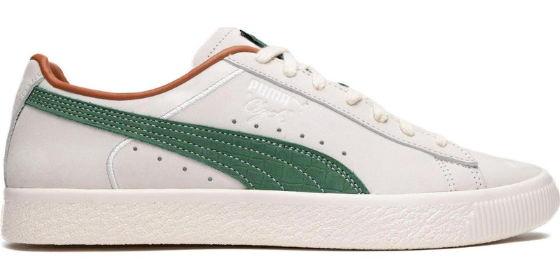 Puma Clyde FG White Green Brown 39113501 Sneaker Shoe Trainer