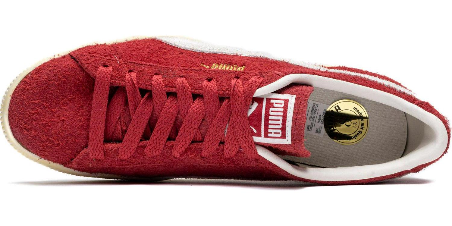 Puma Suede Vintage Neverworn III Warm White Club Red Suede Shoe Sneaker Trainer
