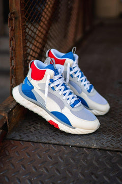 Puma Wild Rider Mid WS Ivory Glow White Blue Red Grey Blue Sneaker Shoe Trainer