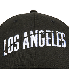 New Era 39Thirty Los Angeles Dodgers Script Stretch Fitted Hat - Black, White