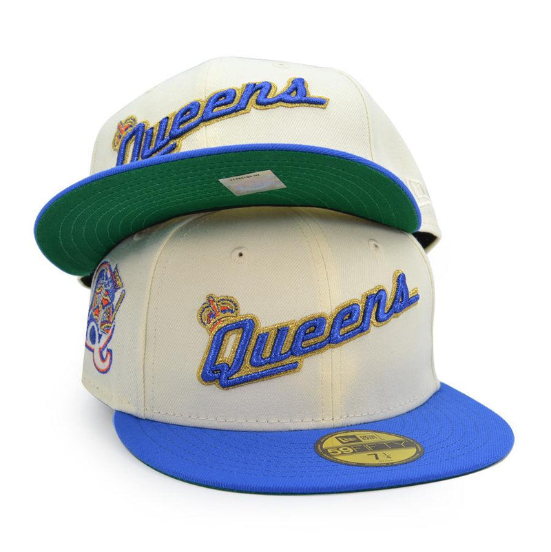 New Era Queens City Kings Chrome Royal Blue Green Gold 59Fifty 5950 Patch Fitted