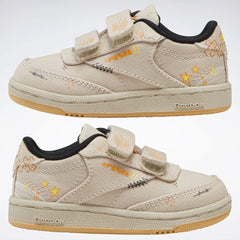 Kids Reebok PS Looney Tunes Club C 85 Beige Brown Black off White Sneaker Shoe