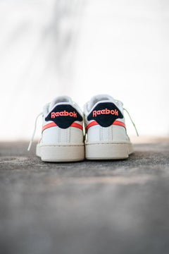Reebok Club C Revenge White Infrared Orange Black Sneaker Shoe Trainer