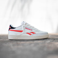 Reebok Club C Revenge White Infrared Orange Black Sneaker Shoe Trainer