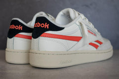 Reebok Club C Revenge White Infrared Orange Black Sneaker Shoe Trainer