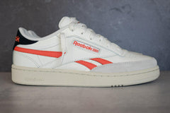Reebok Club C Revenge White Infrared Orange Black Sneaker Shoe Trainer
