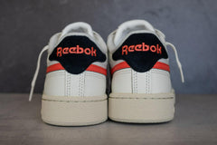 Reebok Club C Revenge White Infrared Orange Black Sneaker Shoe Trainer