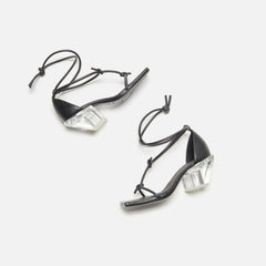 Rick Owens Sliver Sandal Black Clear rrorp01d2822-llp0-90 Slide Slippers Sandals