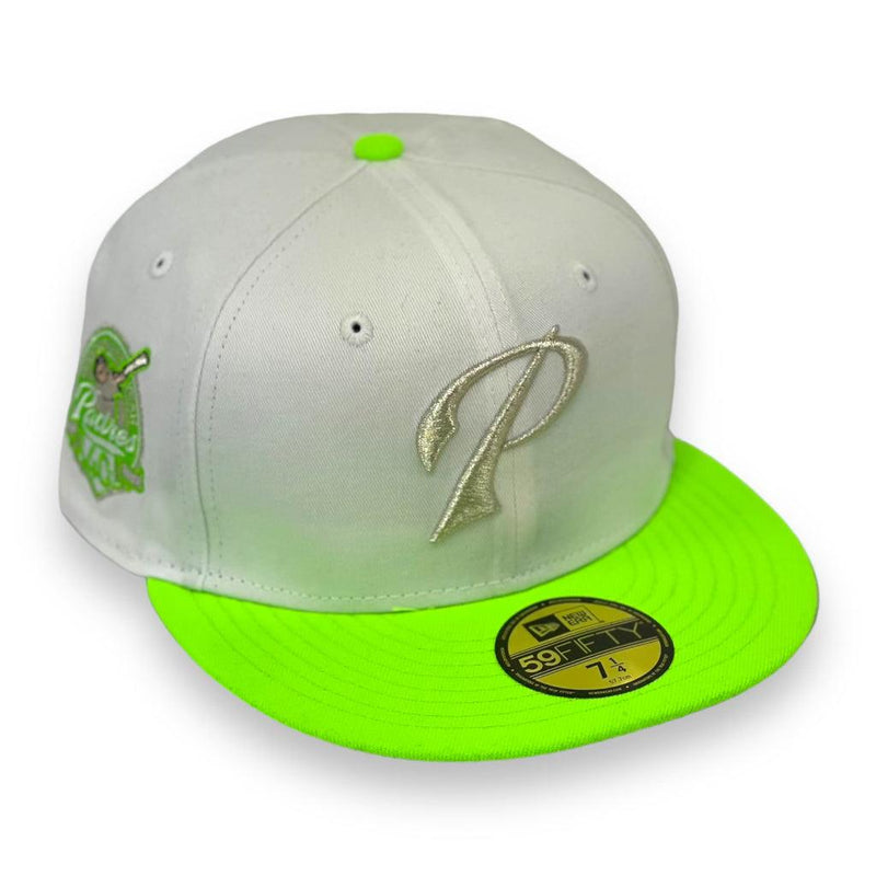 New Era San Diego Padres 40th Anni White V-Shock Green Gray 59Fifty 5950 Fitted