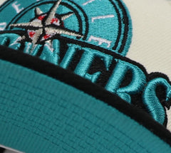 New Era SEATTLE MARINERS '23 ASG Off-White Black Teal 59Fifty 5950 Patch Fitted