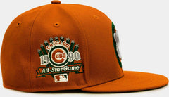 New Era Rust Chicago Cubs Orange Green Grey White 59Fifty 5950 Patch Fitted Cap