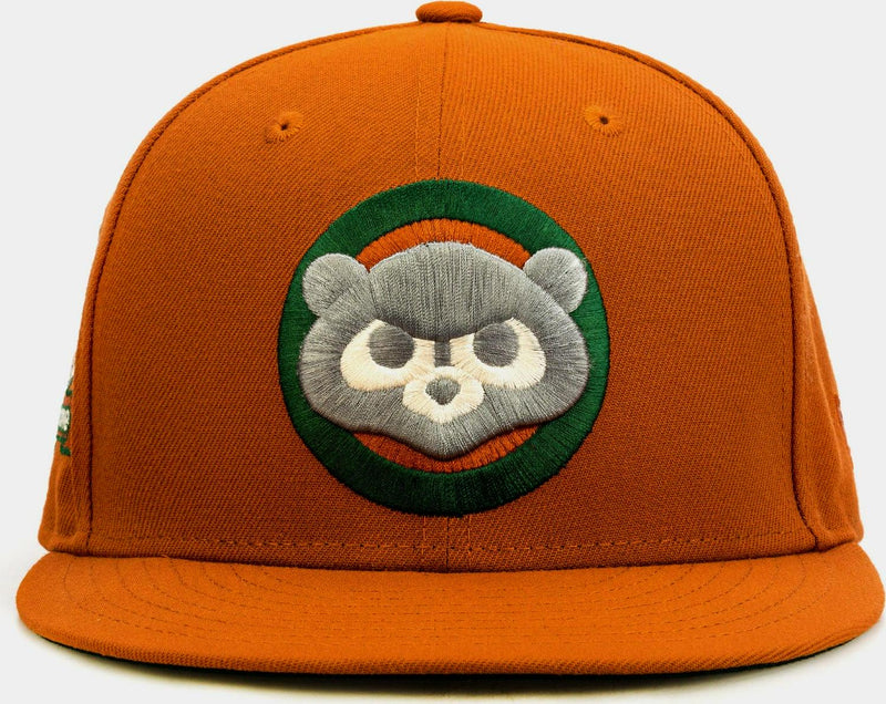 New Era Rust Chicago Cubs Orange Green Grey White 59Fifty 5950 Patch Fitted Cap