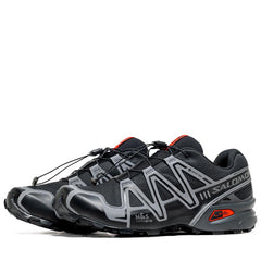 Salomon Speedcross 3 Gore-Tex Black Asphalt Grey Red L47731700 Sneaker Shoe
