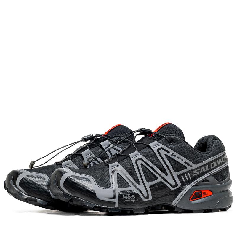 Salomon Speedcross 3 Gore-Tex Black Asphalt Grey Red L47731700 Sneaker Shoe