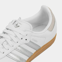 Wmns Adidas Samba OG White Silver Metallic Grey Brown JI2725 Sneaker Shoe
