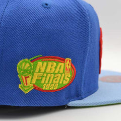 Mitchell And Ness San Antonio Spurs '99 NBA Finals Blue Sky Orange Lime Snapback