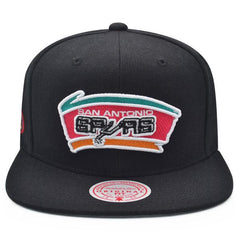 Mitchell And Ness San Antonio Spurs '99 NBA Finals Black Gray Pink Snapback Hat