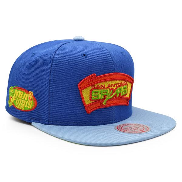 Mitchell And Ness San Antonio Spurs '99 NBA Finals Blue Sky Orange Lime Snapback