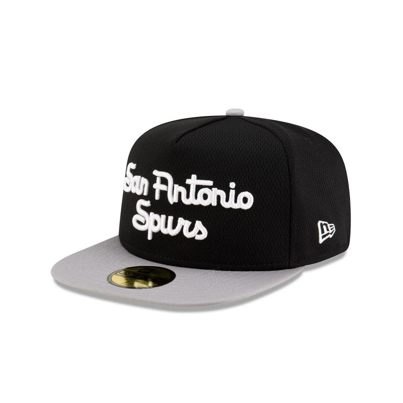 New Era San Antonio Spurs Dashmark Mesh Black Gray Green 59Fifty 5950 Fitted Hat