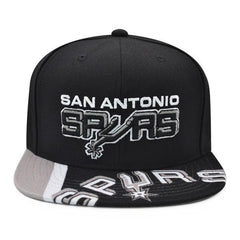 Mitchell And Ness San Antonio Spurs SWINGMAN POP Black White Gray Patch Snapback