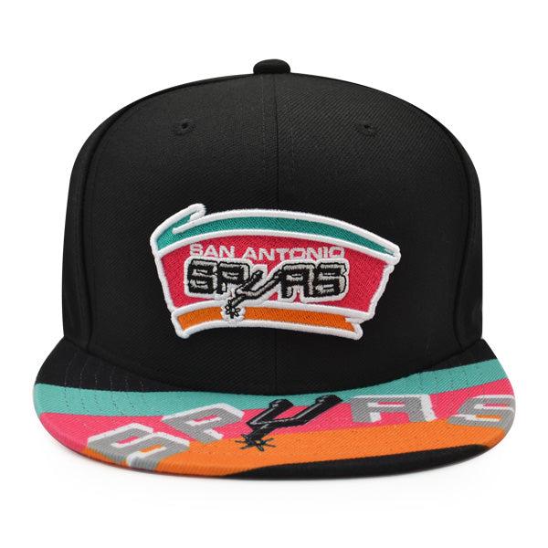 Mitchell And Ness San Antonio Spurs SWINGMAN POP Black Orange Pink Snapback Hat