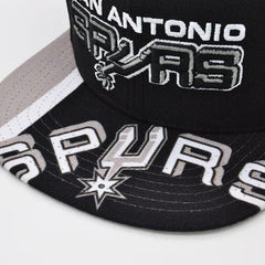 Mitchell And Ness San Antonio Spurs SWINGMAN POP Black White Gray Patch Snapback